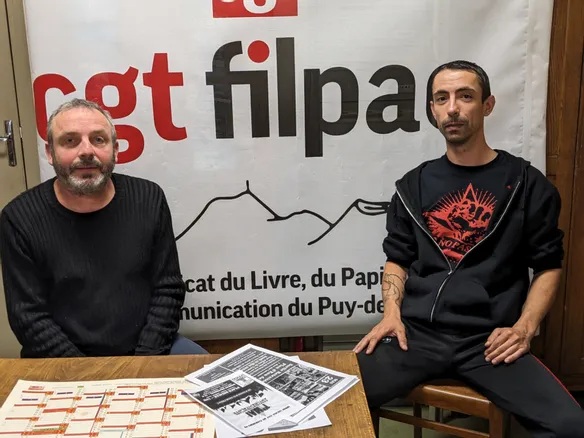 CRÉATION DE LA FILPAC 63, Prendre son avenir en main ! Kevin Billois (à droite) et Gilbert Segui viennent de créer le syndicat Filpac CGT dans le Puy-de-Dôme.